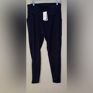 Baleaf Lycra blend high rise Black pocket Leggings NWT